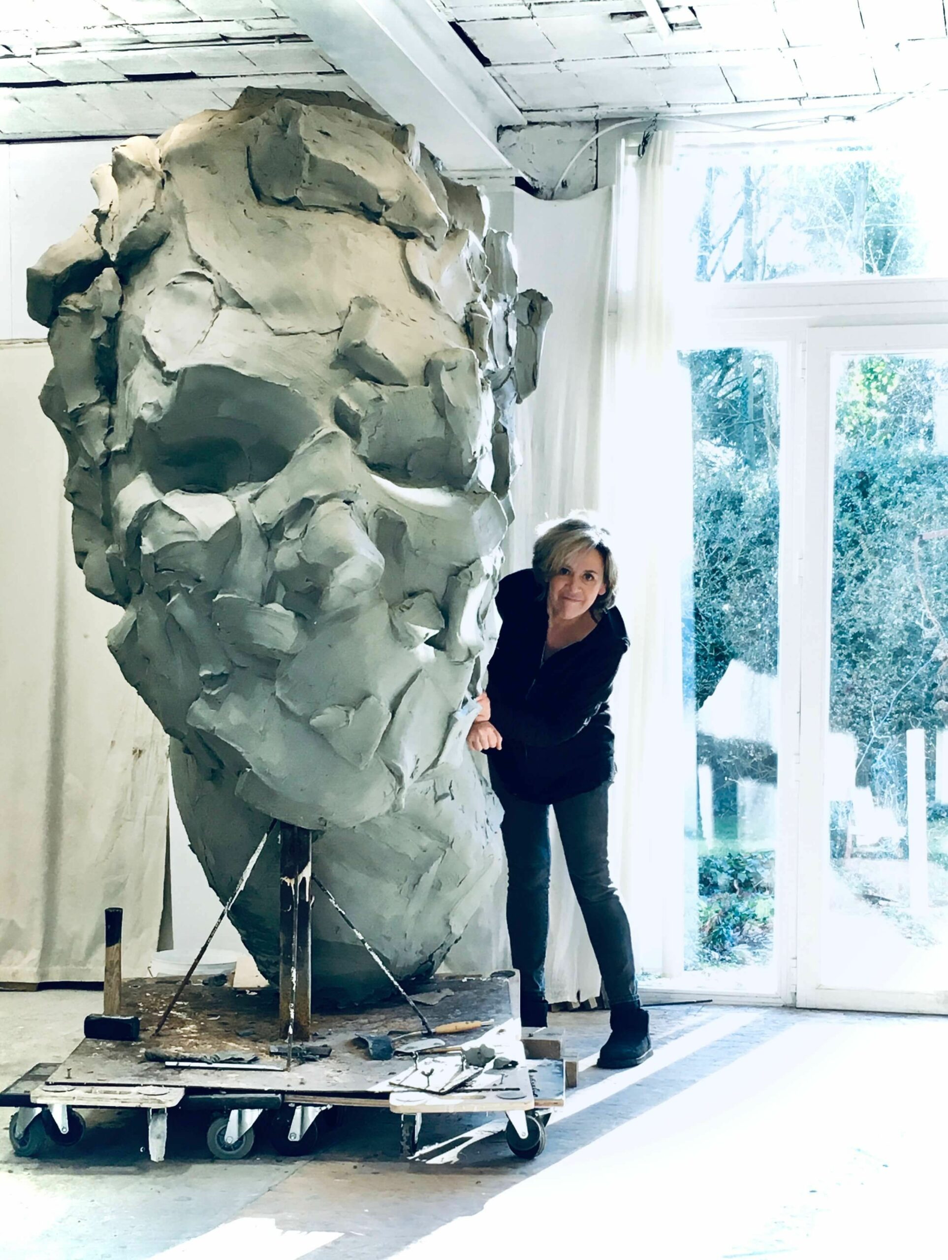 Epicène, composite de fer, 300 cm, Catherine Thiry, Sculpteur belge