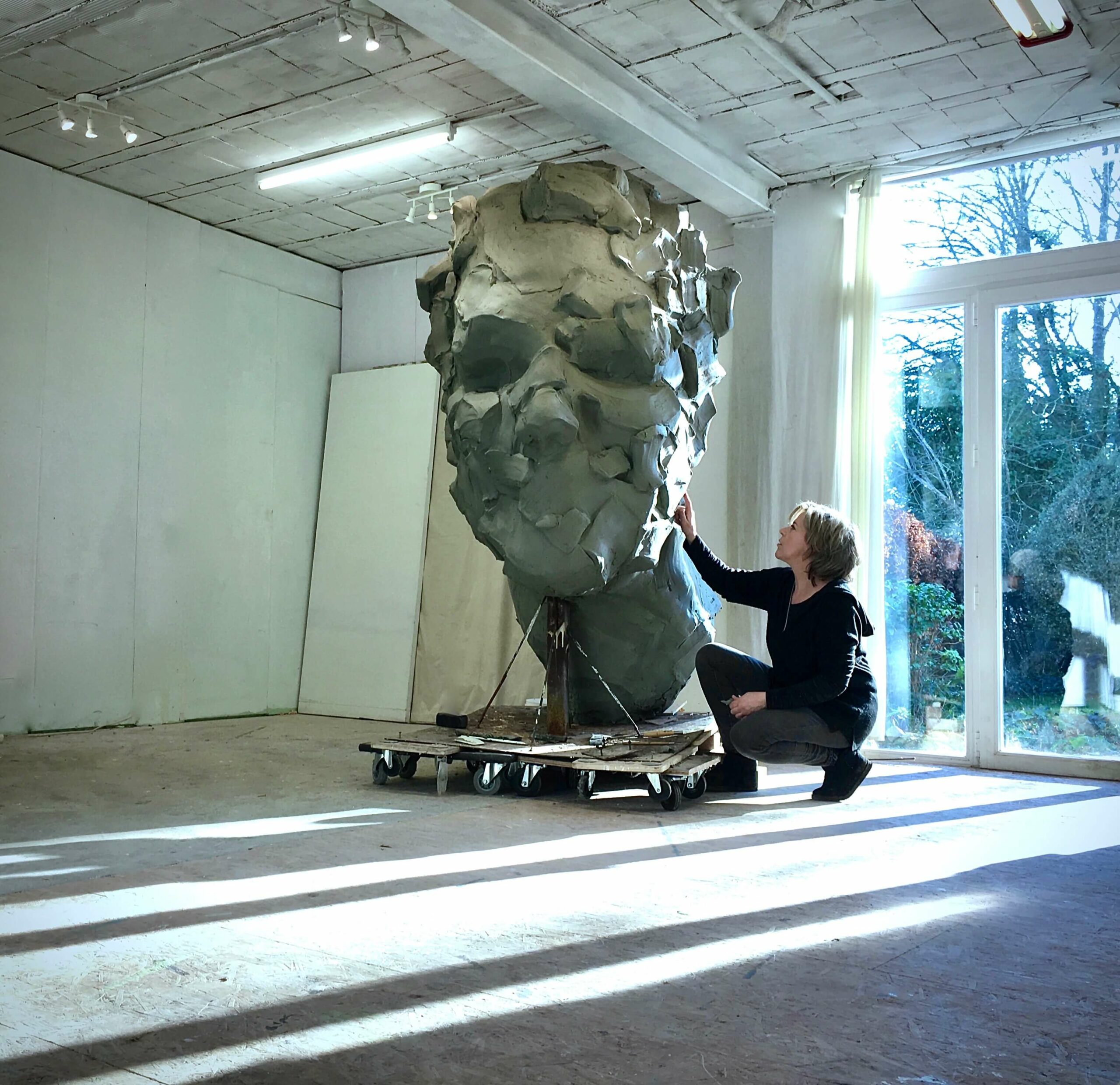 Epicène, composite de fer, 300 cm, Catherine Thiry, Sculpteur belge