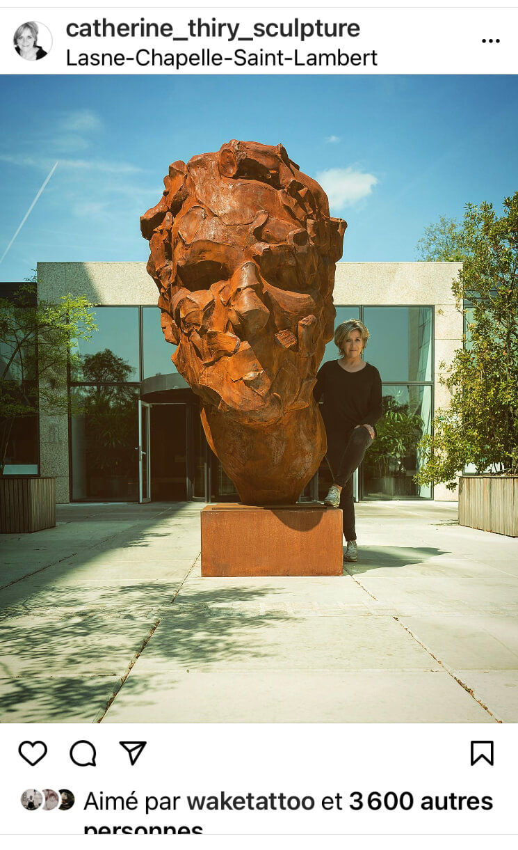 Epicène, composite de fer, 300 cm, Catherine Thiry, Sculpteur belge