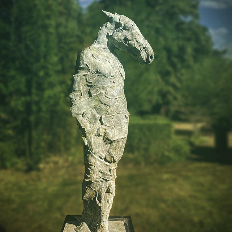 Aequanimus, bronze, 190 cm, Catherine Thiry, Sculpteur belge